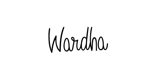Wardha stylish signature style. Best Handwritten Sign (Angelique-Rose-font-FFP) for my name. Handwritten Signature Collection Ideas for my name Wardha. Wardha signature style 5 images and pictures png