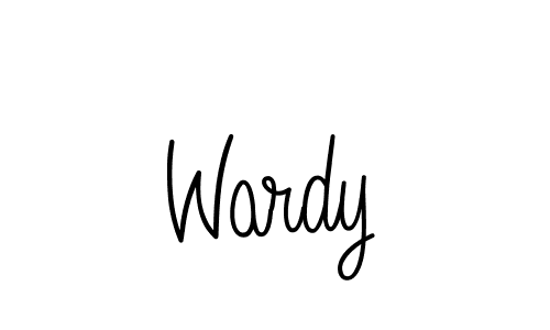 You should practise on your own different ways (Angelique-Rose-font-FFP) to write your name (Wardy) in signature. don't let someone else do it for you. Wardy signature style 5 images and pictures png