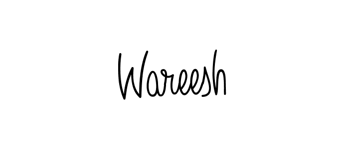 The best way (Angelique-Rose-font-FFP) to make a short signature is to pick only two or three words in your name. The name Wareesh include a total of six letters. For converting this name. Wareesh signature style 5 images and pictures png