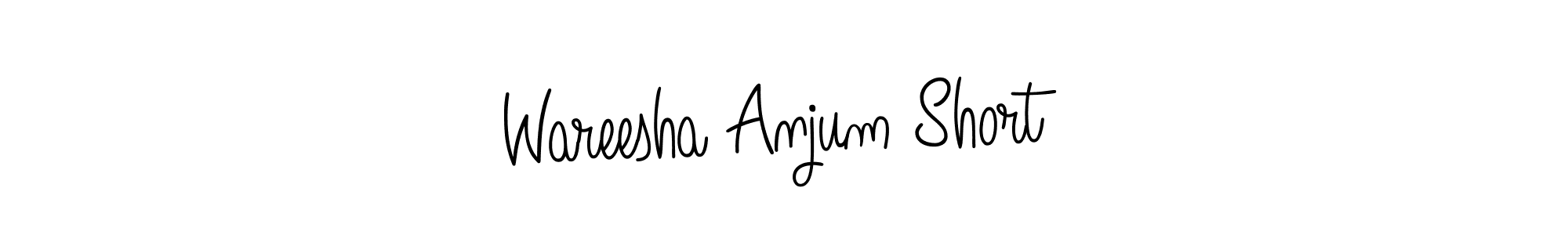 Design your own signature with our free online signature maker. With this signature software, you can create a handwritten (Angelique-Rose-font-FFP) signature for name Wareesha Anjum Short. Wareesha Anjum Short signature style 5 images and pictures png