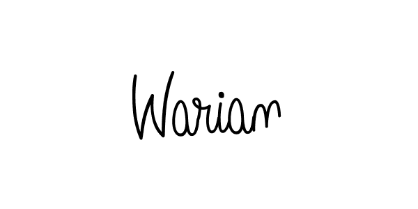 Make a beautiful signature design for name Warian. Use this online signature maker to create a handwritten signature for free. Warian signature style 5 images and pictures png