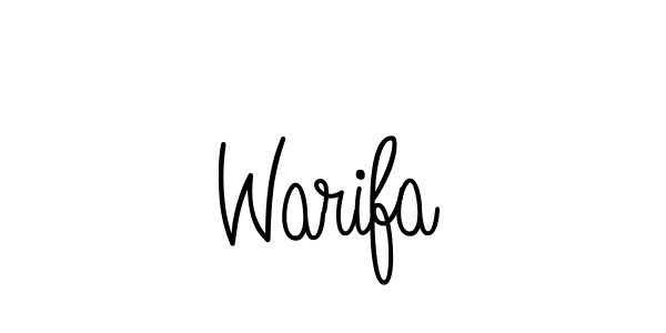 How to make Warifa name signature. Use Angelique-Rose-font-FFP style for creating short signs online. This is the latest handwritten sign. Warifa signature style 5 images and pictures png