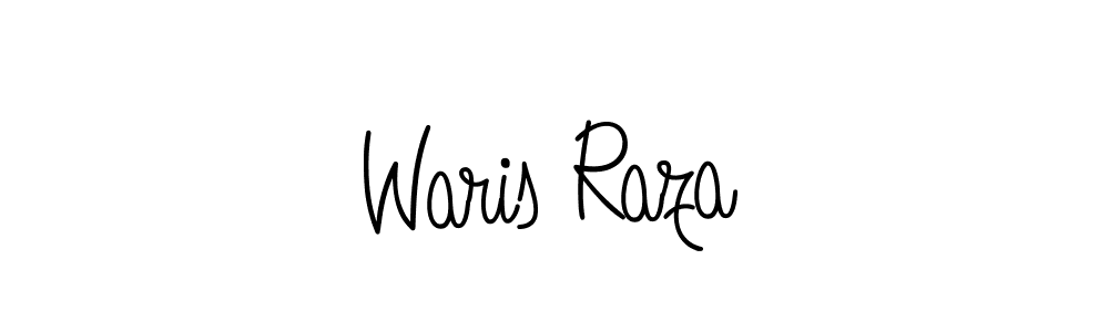 Make a beautiful signature design for name Waris Raza. With this signature (Angelique-Rose-font-FFP) style, you can create a handwritten signature for free. Waris Raza signature style 5 images and pictures png