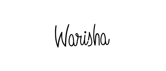 The best way (Angelique-Rose-font-FFP) to make a short signature is to pick only two or three words in your name. The name Warisha include a total of six letters. For converting this name. Warisha signature style 5 images and pictures png