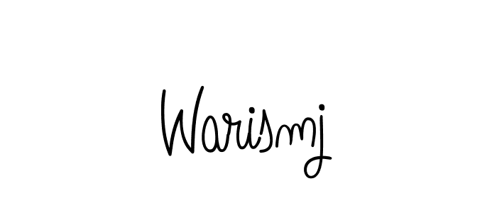 The best way (Angelique-Rose-font-FFP) to make a short signature is to pick only two or three words in your name. The name Warismj include a total of six letters. For converting this name. Warismj signature style 5 images and pictures png