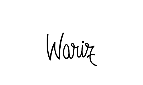 How to make Wariz signature? Angelique-Rose-font-FFP is a professional autograph style. Create handwritten signature for Wariz name. Wariz signature style 5 images and pictures png