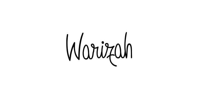 The best way (Angelique-Rose-font-FFP) to make a short signature is to pick only two or three words in your name. The name Warizah include a total of six letters. For converting this name. Warizah signature style 5 images and pictures png