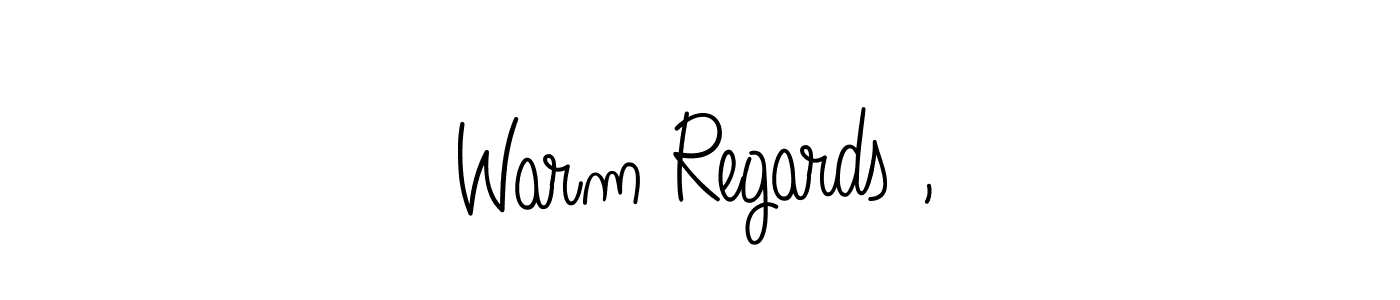if you are searching for the best signature style for your name Warm Regards ,. so please give up your signature search. here we have designed multiple signature styles  using Angelique-Rose-font-FFP. Warm Regards , signature style 5 images and pictures png