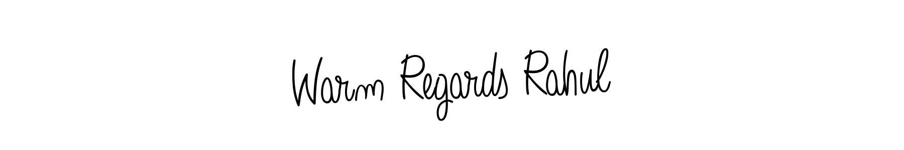 Similarly Angelique-Rose-font-FFP is the best handwritten signature design. Signature creator online .You can use it as an online autograph creator for name Warm Regards Rahul. Warm Regards Rahul signature style 5 images and pictures png