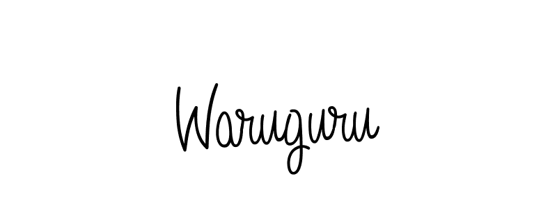 Design your own signature with our free online signature maker. With this signature software, you can create a handwritten (Angelique-Rose-font-FFP) signature for name Waruguru. Waruguru signature style 5 images and pictures png