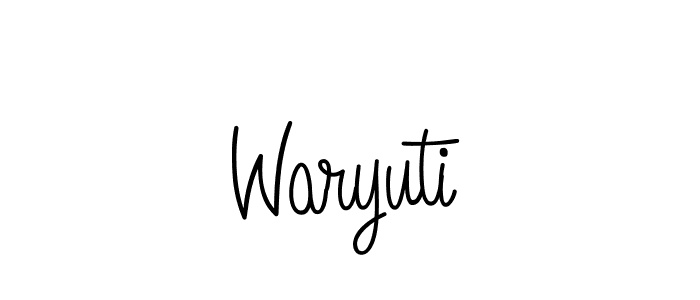 How to Draw Waryuti signature style? Angelique-Rose-font-FFP is a latest design signature styles for name Waryuti. Waryuti signature style 5 images and pictures png