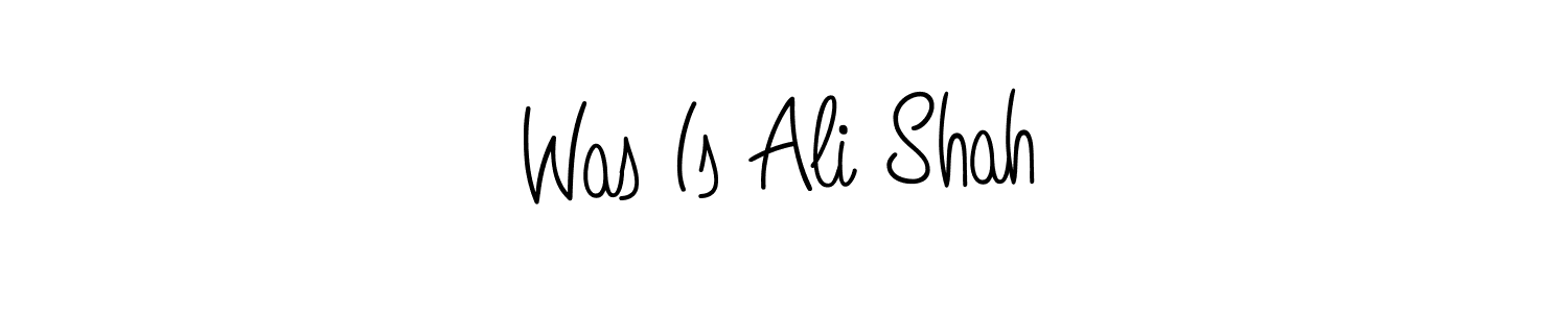 The best way (Angelique-Rose-font-FFP) to make a short signature is to pick only two or three words in your name. The name Was Is Ali Shah include a total of six letters. For converting this name. Was Is Ali Shah signature style 5 images and pictures png