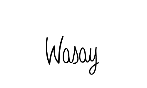 Wasay stylish signature style. Best Handwritten Sign (Angelique-Rose-font-FFP) for my name. Handwritten Signature Collection Ideas for my name Wasay. Wasay signature style 5 images and pictures png