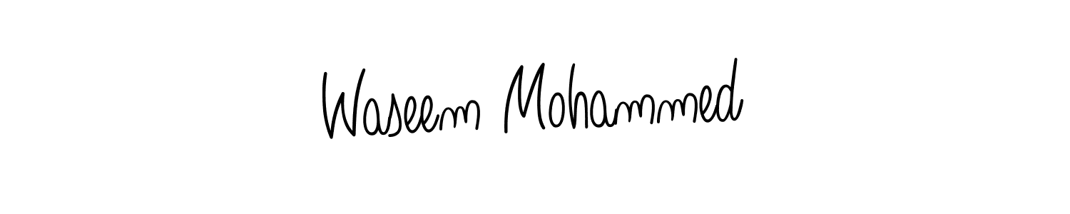 if you are searching for the best signature style for your name Waseem Mohammed. so please give up your signature search. here we have designed multiple signature styles  using Angelique-Rose-font-FFP. Waseem Mohammed signature style 5 images and pictures png