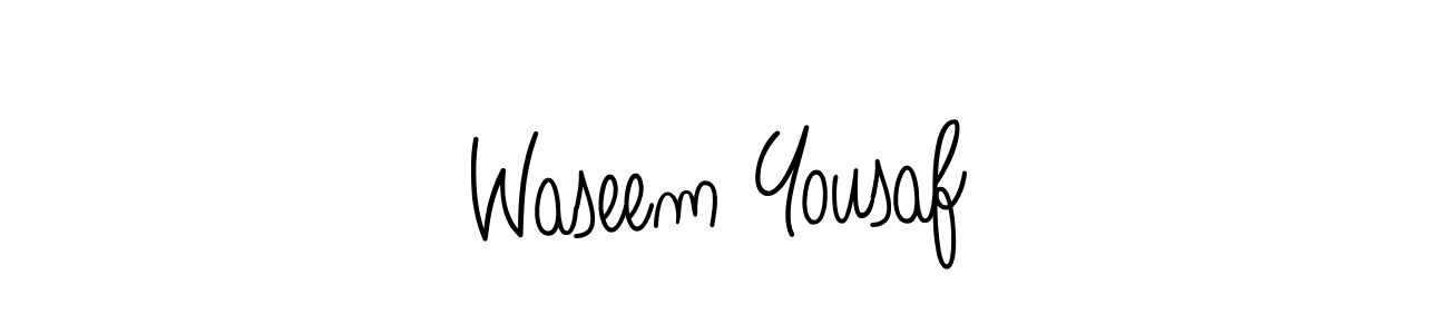 Waseem Yousaf stylish signature style. Best Handwritten Sign (Angelique-Rose-font-FFP) for my name. Handwritten Signature Collection Ideas for my name Waseem Yousaf. Waseem Yousaf signature style 5 images and pictures png