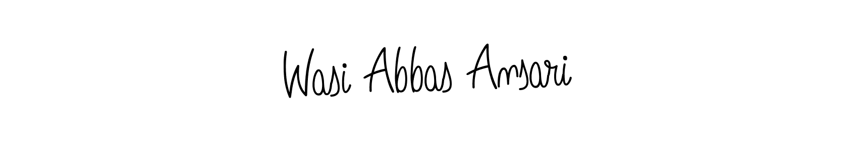 Make a beautiful signature design for name Wasi Abbas Ansari. With this signature (Angelique-Rose-font-FFP) style, you can create a handwritten signature for free. Wasi Abbas Ansari signature style 5 images and pictures png