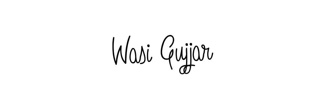 Wasi Gujjar stylish signature style. Best Handwritten Sign (Angelique-Rose-font-FFP) for my name. Handwritten Signature Collection Ideas for my name Wasi Gujjar. Wasi Gujjar signature style 5 images and pictures png