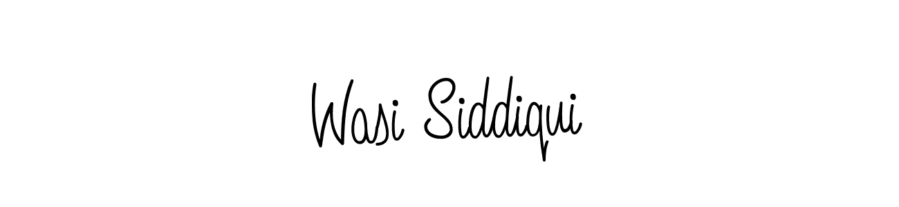 The best way (Angelique-Rose-font-FFP) to make a short signature is to pick only two or three words in your name. The name Wasi Siddiqui include a total of six letters. For converting this name. Wasi Siddiqui signature style 5 images and pictures png