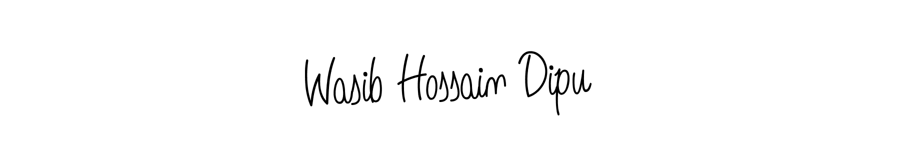 Wasib Hossain Dipu stylish signature style. Best Handwritten Sign (Angelique-Rose-font-FFP) for my name. Handwritten Signature Collection Ideas for my name Wasib Hossain Dipu. Wasib Hossain Dipu signature style 5 images and pictures png