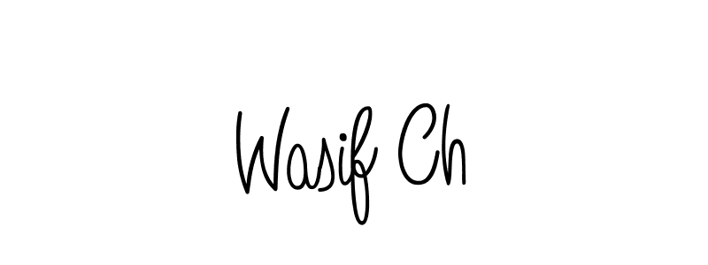 Create a beautiful signature design for name Wasif Ch. With this signature (Angelique-Rose-font-FFP) fonts, you can make a handwritten signature for free. Wasif Ch signature style 5 images and pictures png