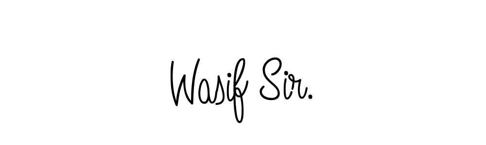 How to Draw Wasif Sir. signature style? Angelique-Rose-font-FFP is a latest design signature styles for name Wasif Sir.. Wasif Sir. signature style 5 images and pictures png