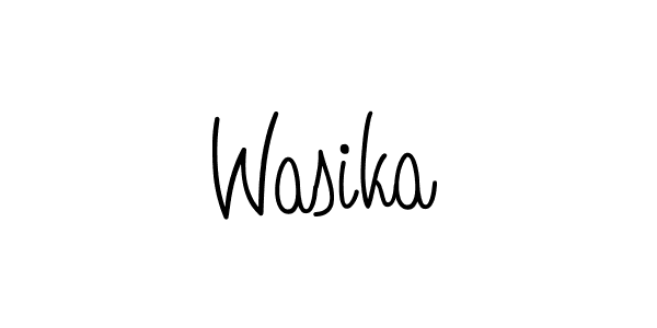 How to make Wasika name signature. Use Angelique-Rose-font-FFP style for creating short signs online. This is the latest handwritten sign. Wasika signature style 5 images and pictures png