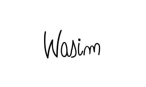 Make a beautiful signature design for name Wasim. With this signature (Angelique-Rose-font-FFP) style, you can create a handwritten signature for free. Wasim signature style 5 images and pictures png