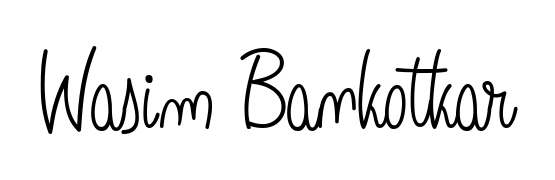 Discover how Wasim Bankotkar looks in an executive cursive font (Angelique-Rose-font-FFP). Perfect for legal documents, invoices, and certificates. Wasim Bankotkar signature style 5 images and pictures png