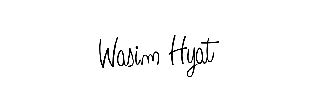 You should practise on your own different ways (Angelique-Rose-font-FFP) to write your name (Wasim Hyat) in signature. don't let someone else do it for you. Wasim Hyat signature style 5 images and pictures png