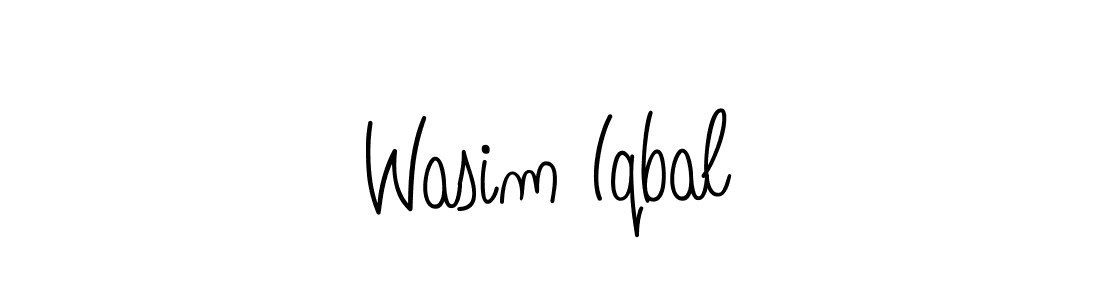 Make a beautiful signature design for name Wasim Iqbal. With this signature (Angelique-Rose-font-FFP) style, you can create a handwritten signature for free. Wasim Iqbal signature style 5 images and pictures png