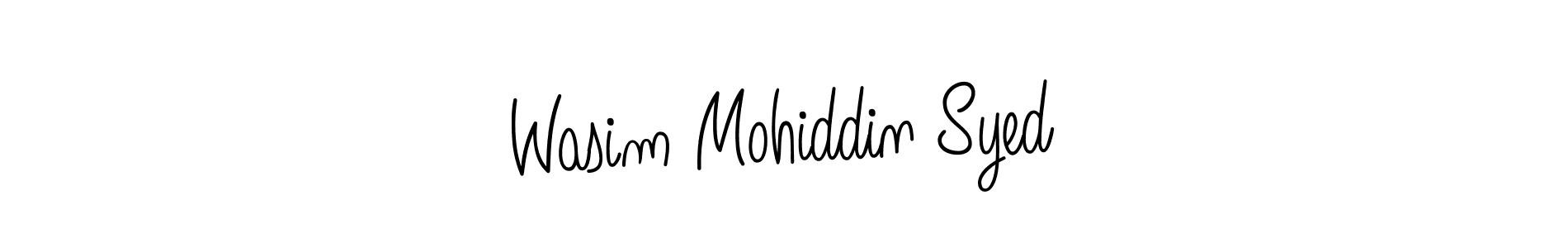 You should practise on your own different ways (Angelique-Rose-font-FFP) to write your name (Wasim Mohiddin Syed) in signature. don't let someone else do it for you. Wasim Mohiddin Syed signature style 5 images and pictures png