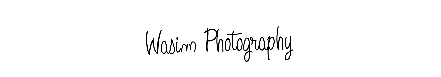 Wasim Photography stylish signature style. Best Handwritten Sign (Angelique-Rose-font-FFP) for my name. Handwritten Signature Collection Ideas for my name Wasim Photography. Wasim Photography signature style 5 images and pictures png