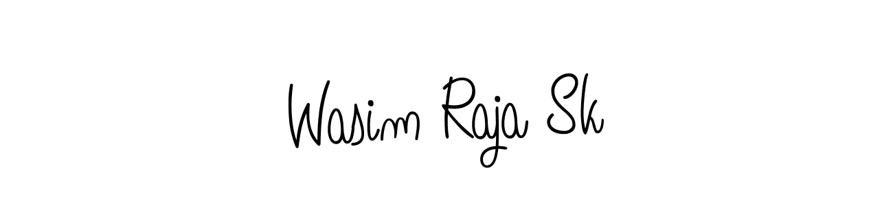 Make a beautiful signature design for name Wasim Raja Sk. With this signature (Angelique-Rose-font-FFP) style, you can create a handwritten signature for free. Wasim Raja Sk signature style 5 images and pictures png