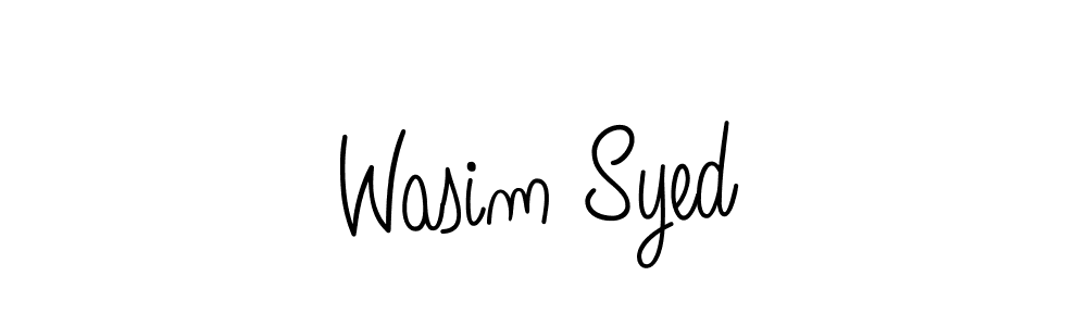 Use a signature maker to create a handwritten signature online. With this signature software, you can design (Angelique-Rose-font-FFP) your own signature for name Wasim Syed. Wasim Syed signature style 5 images and pictures png