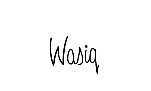 Make a beautiful signature design for name Wasiq. With this signature (Angelique-Rose-font-FFP) style, you can create a handwritten signature for free. Wasiq signature style 5 images and pictures png