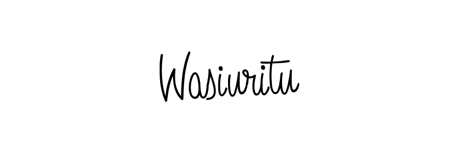 How to make Wasiuritu name signature. Use Angelique-Rose-font-FFP style for creating short signs online. This is the latest handwritten sign. Wasiuritu signature style 5 images and pictures png