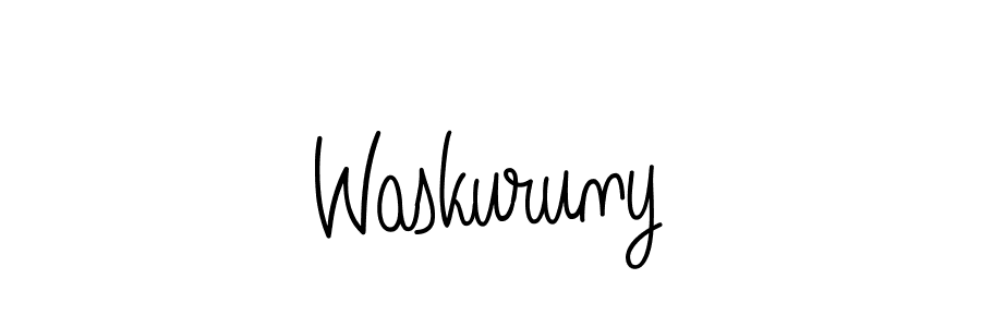 Make a beautiful signature design for name Waskuruny. With this signature (Angelique-Rose-font-FFP) style, you can create a handwritten signature for free. Waskuruny signature style 5 images and pictures png