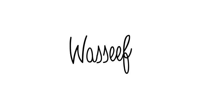 Wasseef stylish signature style. Best Handwritten Sign (Angelique-Rose-font-FFP) for my name. Handwritten Signature Collection Ideas for my name Wasseef. Wasseef signature style 5 images and pictures png