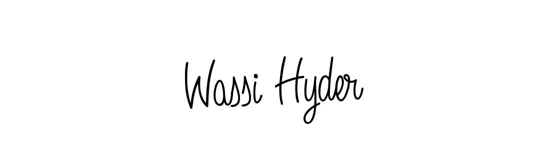 Use a signature maker to create a handwritten signature online. With this signature software, you can design (Angelique-Rose-font-FFP) your own signature for name Wassi Hyder. Wassi Hyder signature style 5 images and pictures png