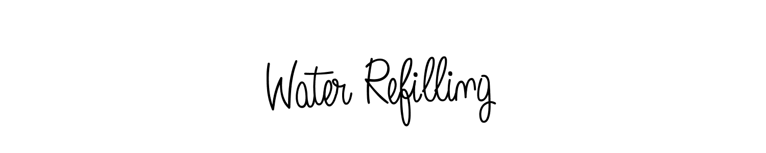 How to Draw Water Refilling signature style? Angelique-Rose-font-FFP is a latest design signature styles for name Water Refilling. Water Refilling signature style 5 images and pictures png