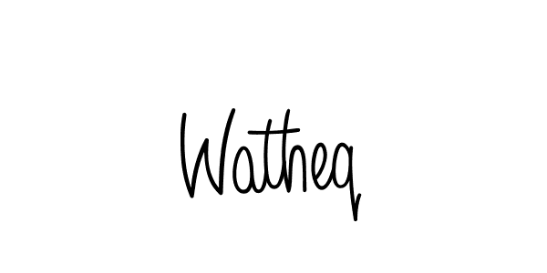 Watheq stylish signature style. Best Handwritten Sign (Angelique-Rose-font-FFP) for my name. Handwritten Signature Collection Ideas for my name Watheq. Watheq signature style 5 images and pictures png