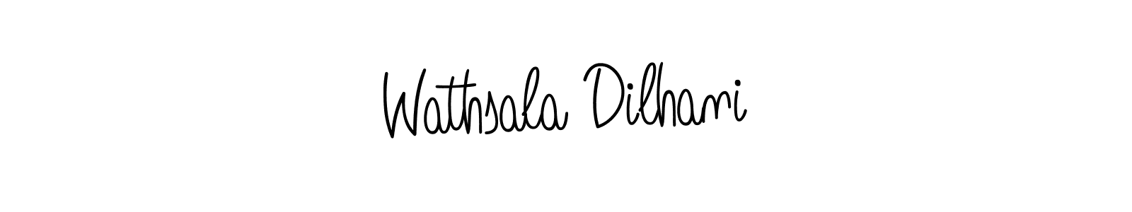 Use a signature maker to create a handwritten signature online. With this signature software, you can design (Angelique-Rose-font-FFP) your own signature for name Wathsala Dilhani. Wathsala Dilhani signature style 5 images and pictures png