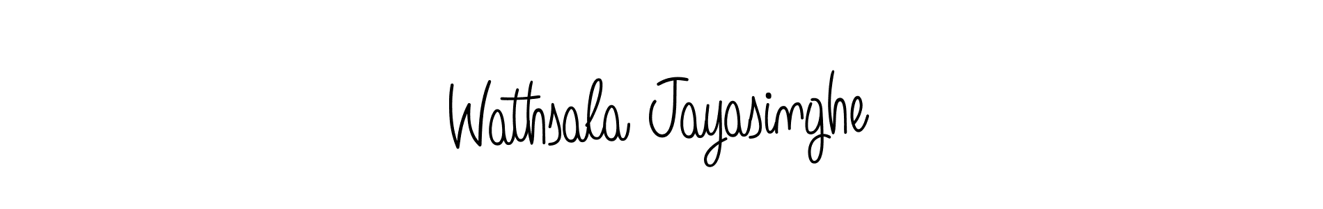 The best way (Angelique-Rose-font-FFP) to make a short signature is to pick only two or three words in your name. The name Wathsala Jayasinghe include a total of six letters. For converting this name. Wathsala Jayasinghe signature style 5 images and pictures png
