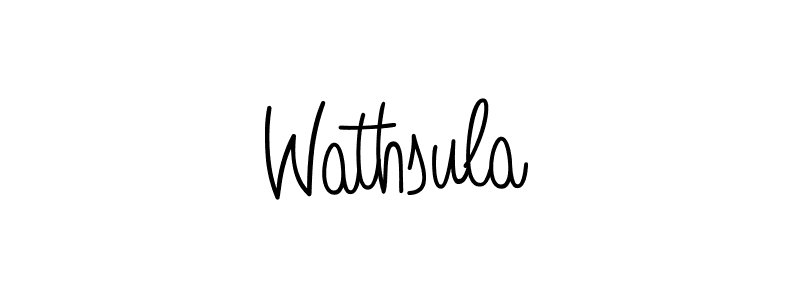 Design your own signature with our free online signature maker. With this signature software, you can create a handwritten (Angelique-Rose-font-FFP) signature for name Wathsula. Wathsula signature style 5 images and pictures png