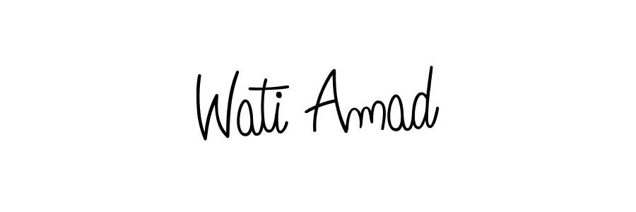 Create a beautiful signature design for name Wati Amad. With this signature (Angelique-Rose-font-FFP) fonts, you can make a handwritten signature for free. Wati Amad signature style 5 images and pictures png