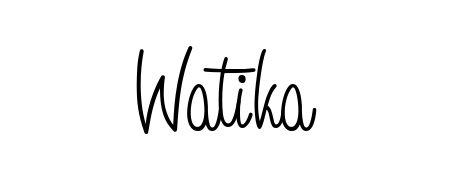 Make a beautiful signature design for name Watika. Use this online signature maker to create a handwritten signature for free. Watika signature style 5 images and pictures png