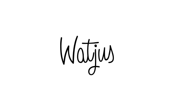 How to Draw Watjus signature style? Angelique-Rose-font-FFP is a latest design signature styles for name Watjus. Watjus signature style 5 images and pictures png