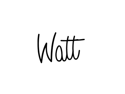 Also we have Watt name is the best signature style. Create professional handwritten signature collection using Angelique-Rose-font-FFP autograph style. Watt signature style 5 images and pictures png