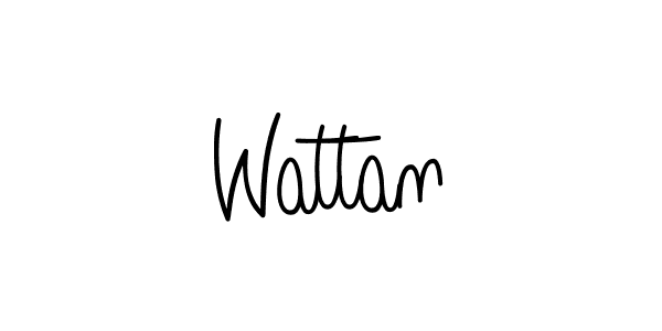 Wattan stylish signature style. Best Handwritten Sign (Angelique-Rose-font-FFP) for my name. Handwritten Signature Collection Ideas for my name Wattan. Wattan signature style 5 images and pictures png