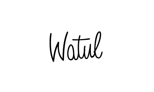 How to make Watul signature? Angelique-Rose-font-FFP is a professional autograph style. Create handwritten signature for Watul name. Watul signature style 5 images and pictures png